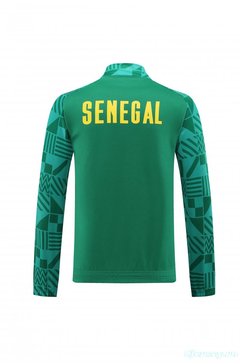 2022 Senegal Green Full Zipper Tracksuit