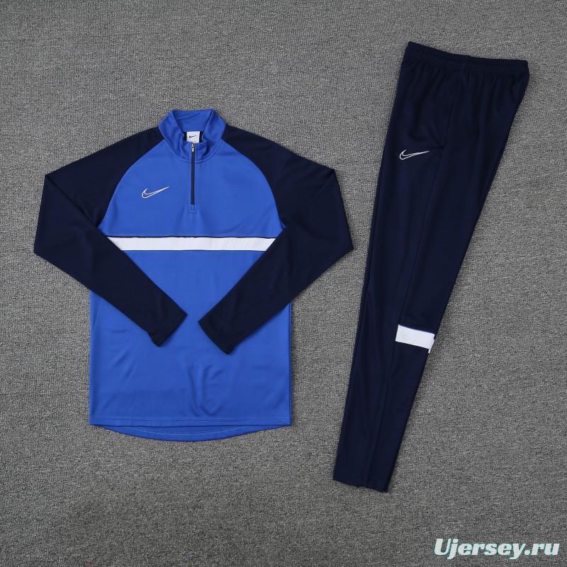 2023 NIKE Blue Black Half Zipper Jacket +Pants