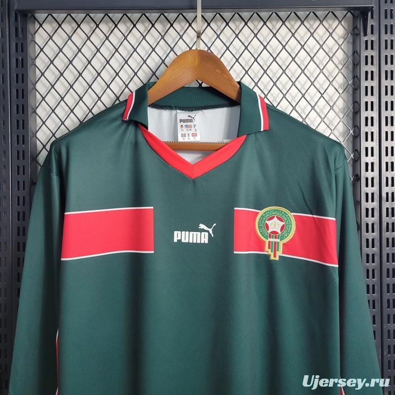 Retro Long Sleeve 1998 Morocco Home Soccer Jersey