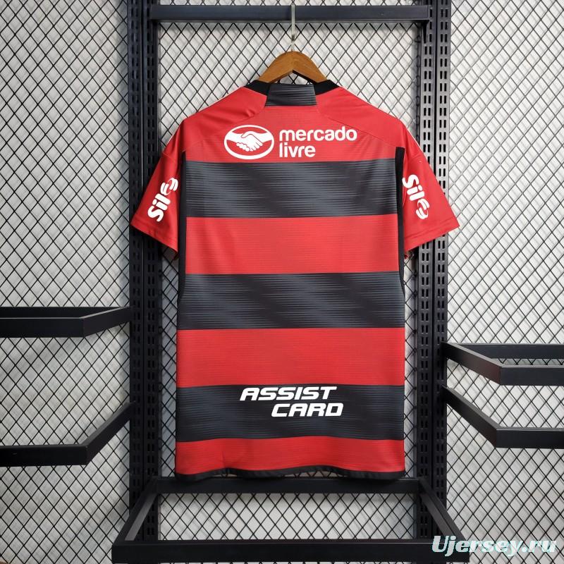 23/24 Flamengo Home Jersey With All Sponsors+Patches