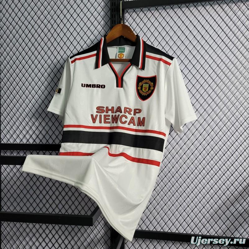 Retro 97-99 Manchester United White Jersey