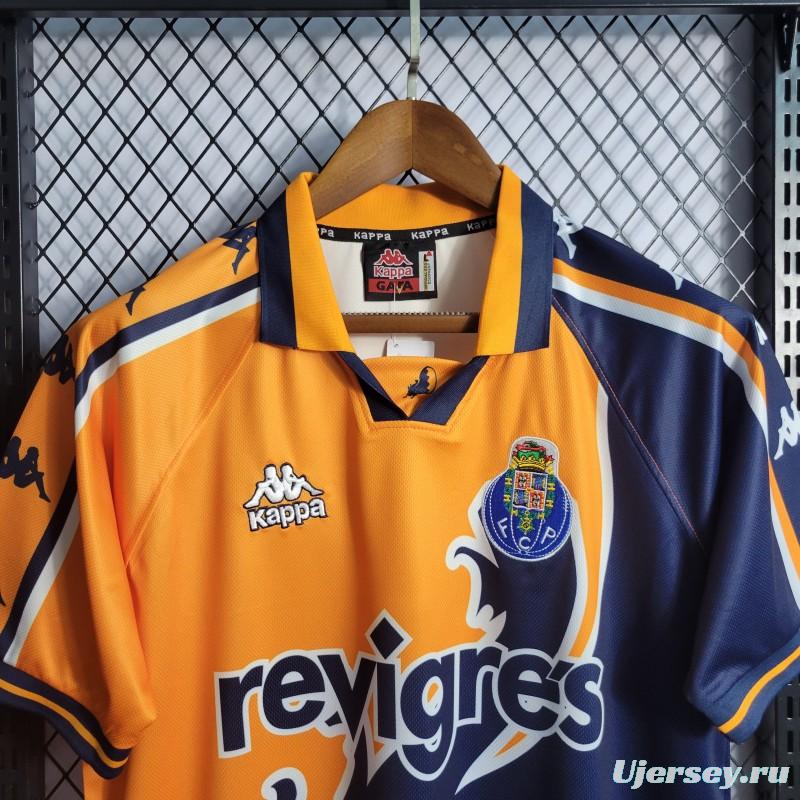 Retro 97-99 Porto Away Yellow Jersey