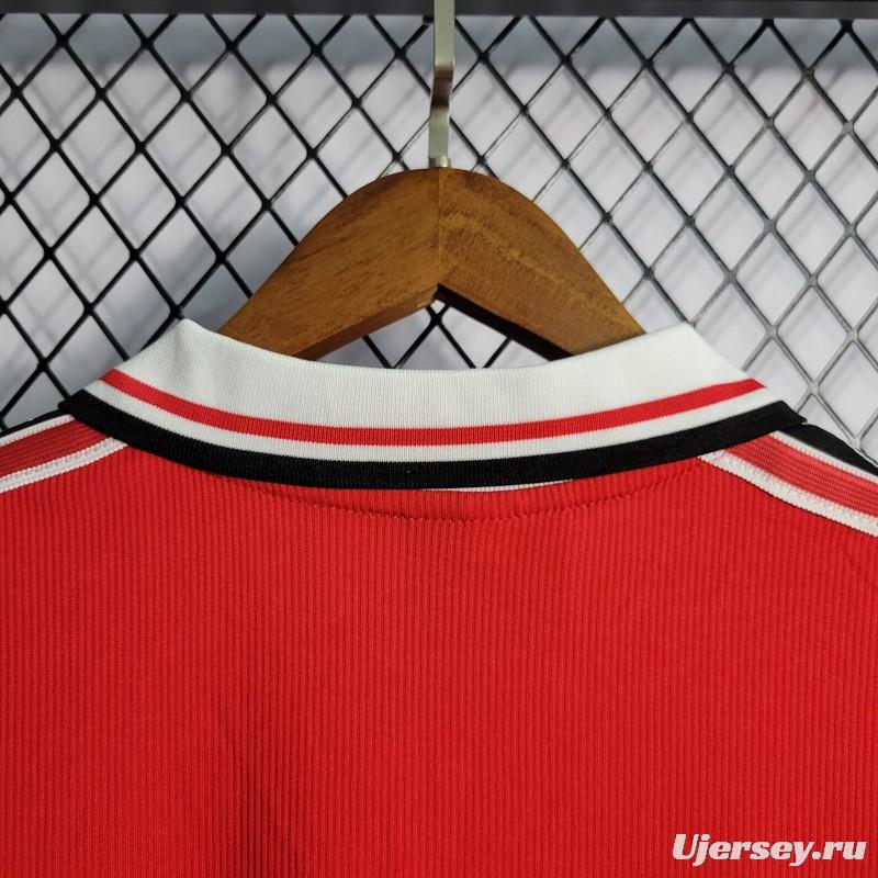 Retro Long Sleeve 98/99 Manchester United Home Jersey
