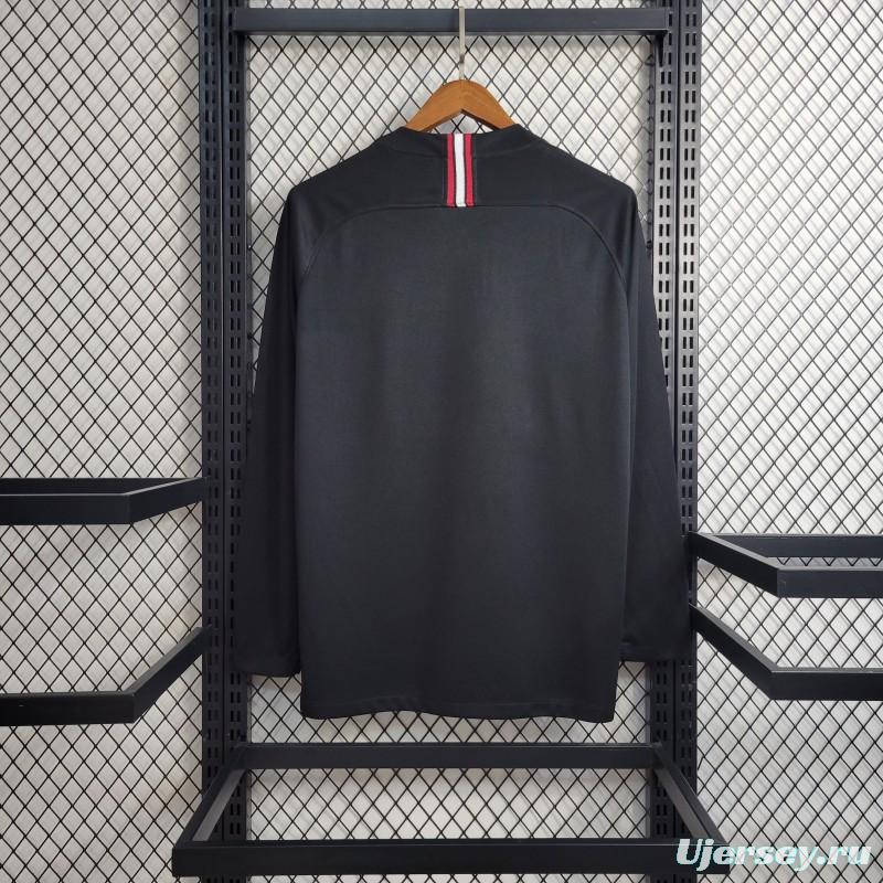 Retro Long Sleeve 18-19 PSG Black Champions League Jersey