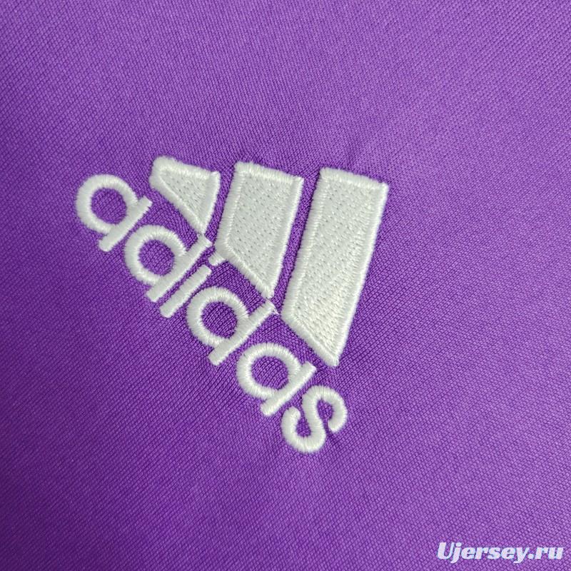 Retro Long Sleeve Real Madrid 17/18 Away Purple Jersey