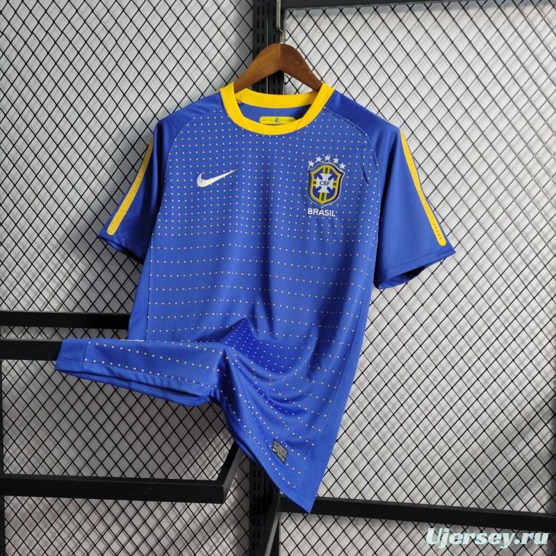 Retro 2010 Brazil Away Blue Jersey