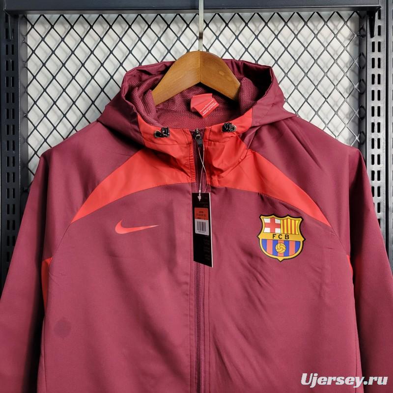 23-24 Barcelona Red Windbreaker