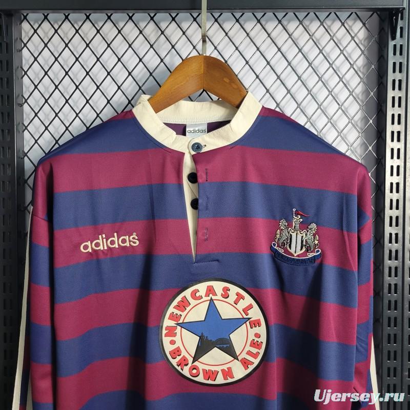 Retro1995-96 Long Sleeve Newcastle Away Soccer Jersey