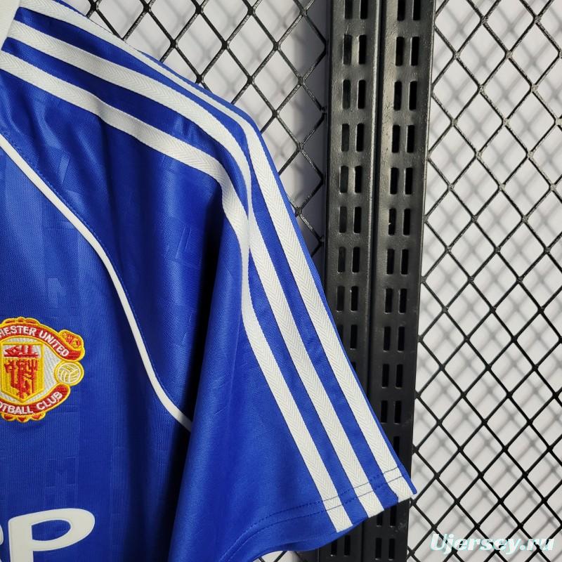 Retro 88/89 Manchester United Away Blue Jersey