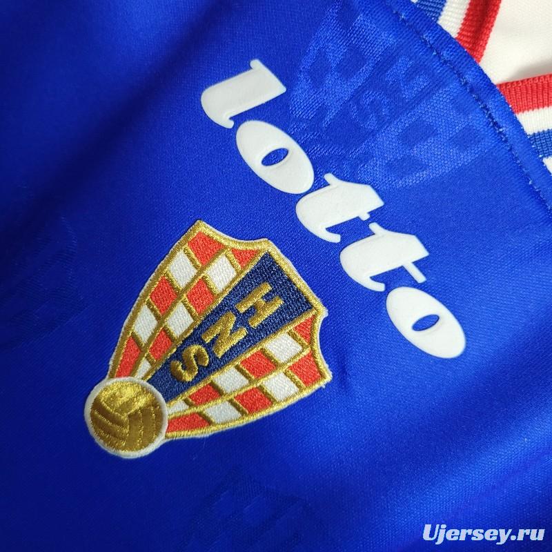 Retro 1998 Croatia Away Blue Jersey
