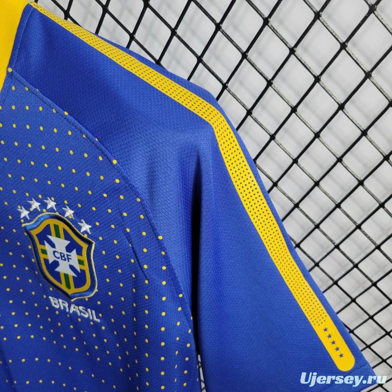 Retro 2010 Brazil Away Blue Jersey
