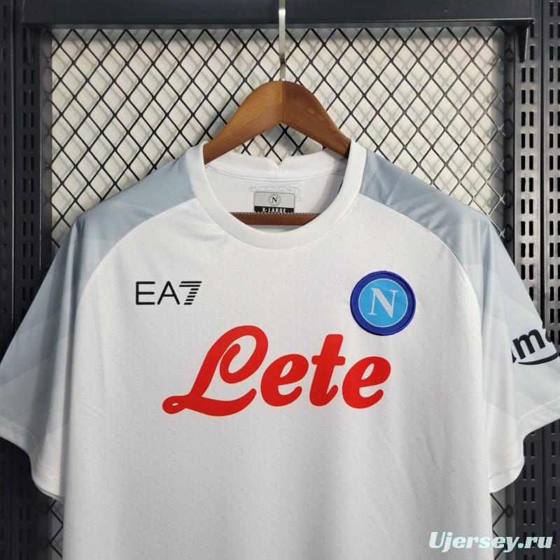 23-24 Napoli White European Away Jersey