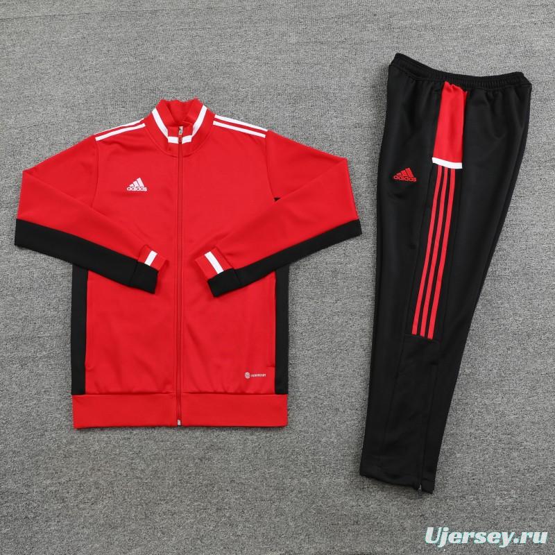 2023 Adidas Red Black Full Zipper Jacket +Pants