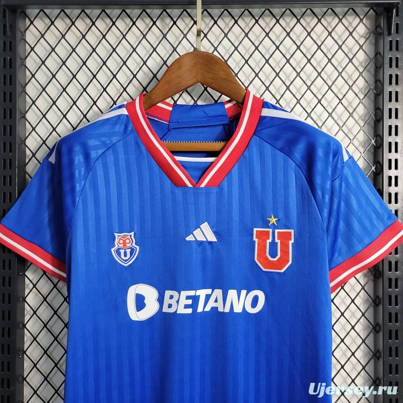 23-24 Kids Universidad De Chile Home  Jersey Size 16-28