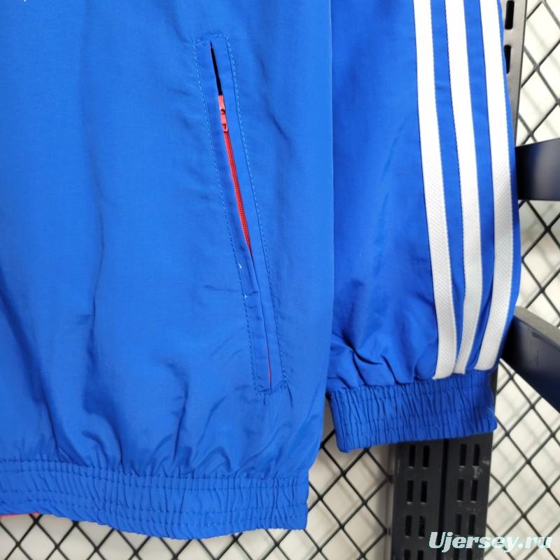 23-24 Bayern Munich Blue Reversible Windbreaker