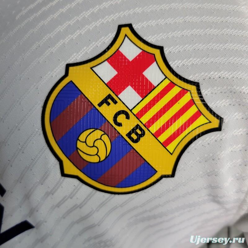 Player Version 23-24 Barcelona White Training Jersey