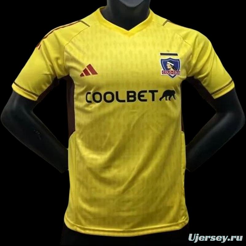 Player Version COLO COLO Goalkeeper Yellow Jersey