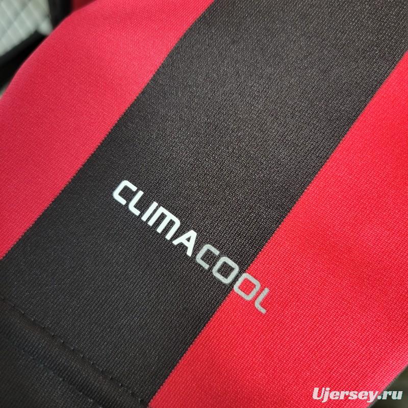 Retro Long Sleeve 2009-10 AC Milan Home Jersey