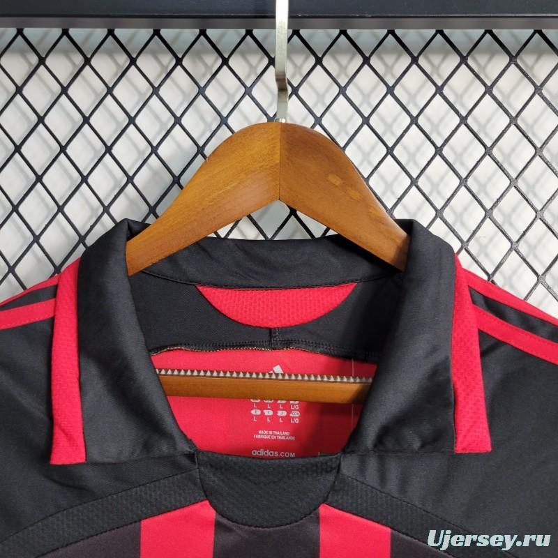 Retro Long Sleeve 2006-07 AC Milan Home Jersey