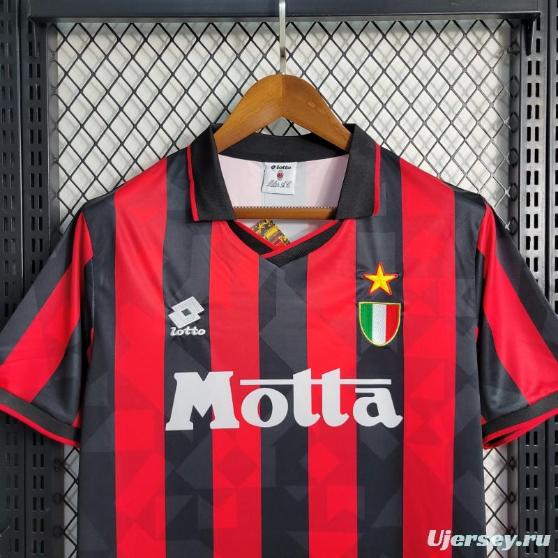 Retro 93-94 AC Milan Home Soccer Jersey