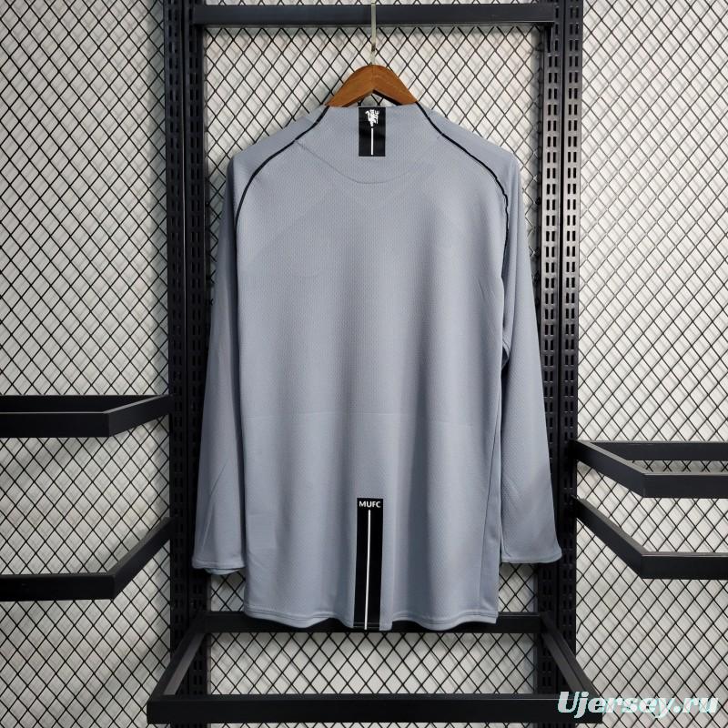 Retro 07-08 Manchester United Gray Goalkeeper Jersey