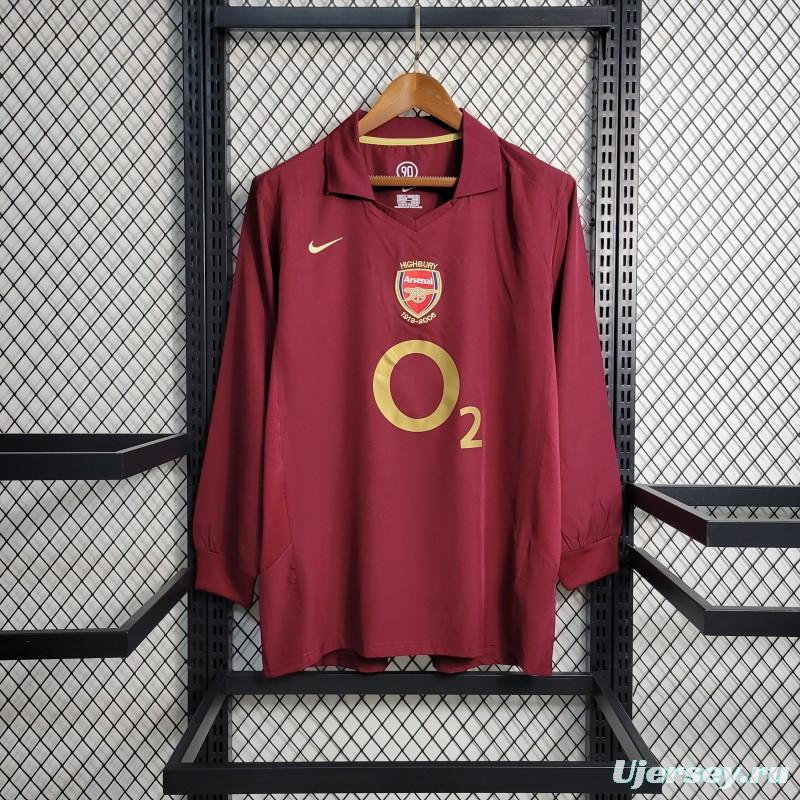 Retro 05-06 Arsenal Home Long Sleeve Jersey