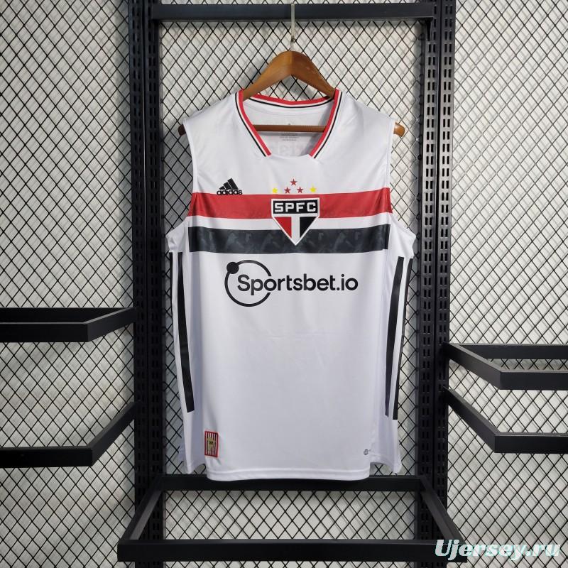 22-23 Sao Paulo Home Vest White Jersey