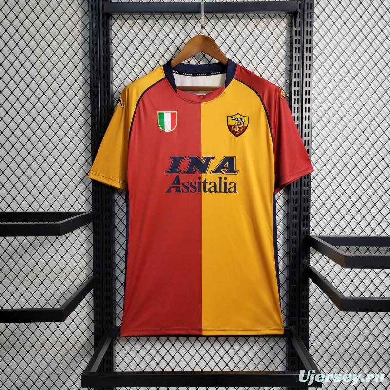 Retro 01/02 Roma Home European Jersey