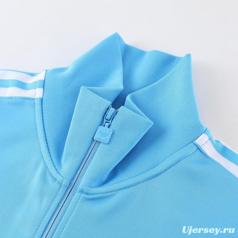 2023 Adidas Original Sky Blue Full Zipper Jacket +Pants