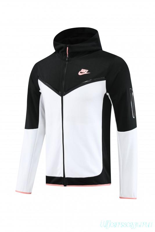 2023 Nike White Black Full Zipper Hoodie Jacket +Pants