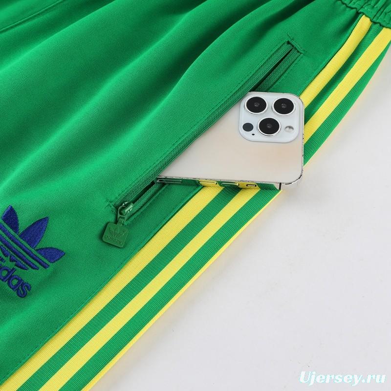 2023 Adidas Original Yellow Full Zipper Jacket +Pants