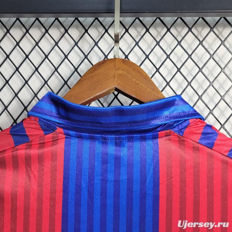 Retro 91/92 Barcelona Home Long Sleeve Jersey