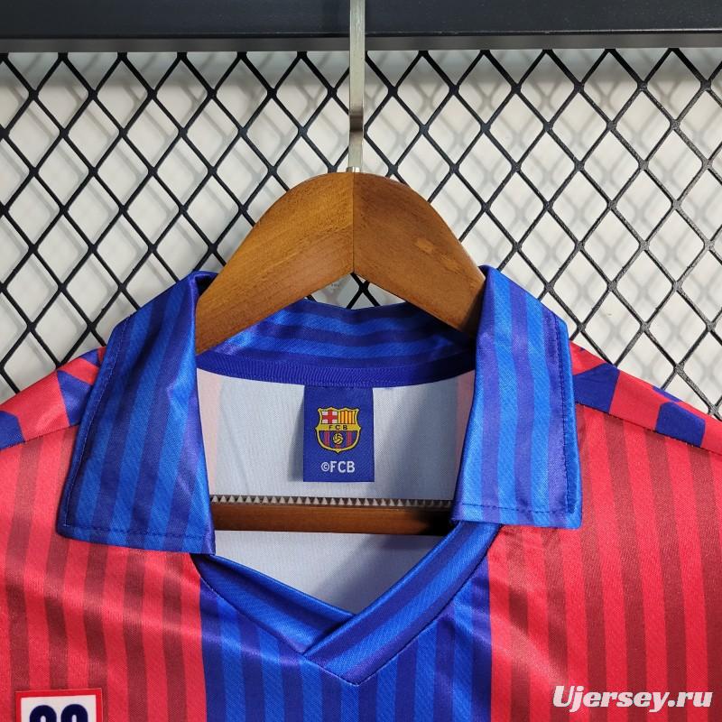 Retro 91/92 Barcelona Home Long Sleeve Jersey