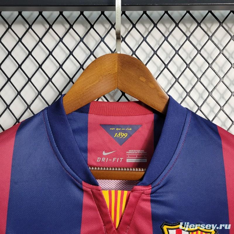 Retro14-15 Barcelona Home Long Sleeve Jersey