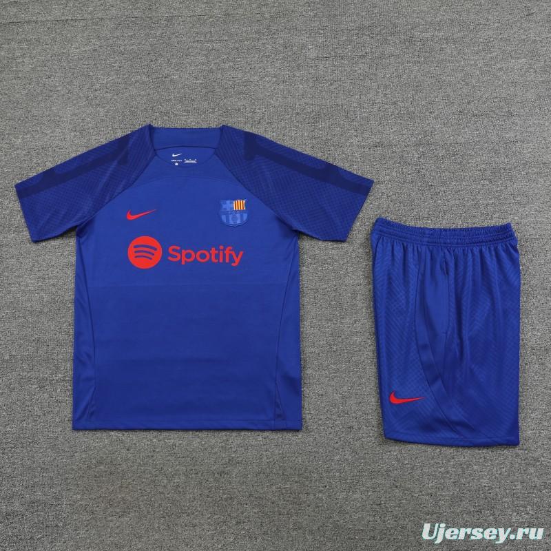 23-24 Barcelona Blue Short Sleeve+Shorts