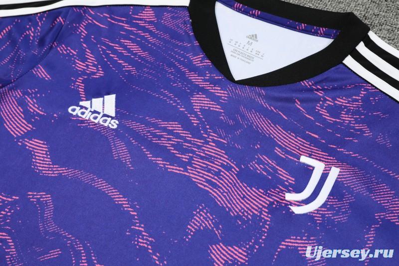 23-24 Juventus Purple Short Sleeve+Shorts