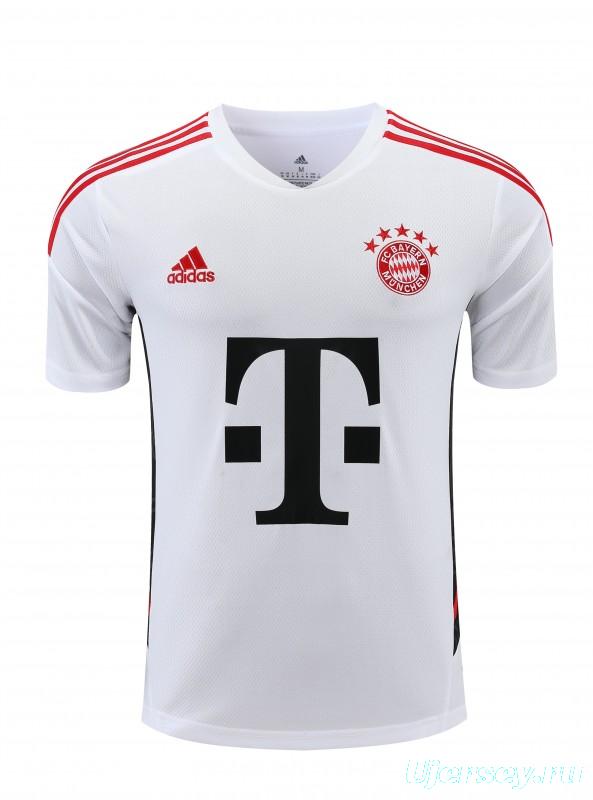 23-24 Bayern Munich White Black Short Sleeve+Shorts