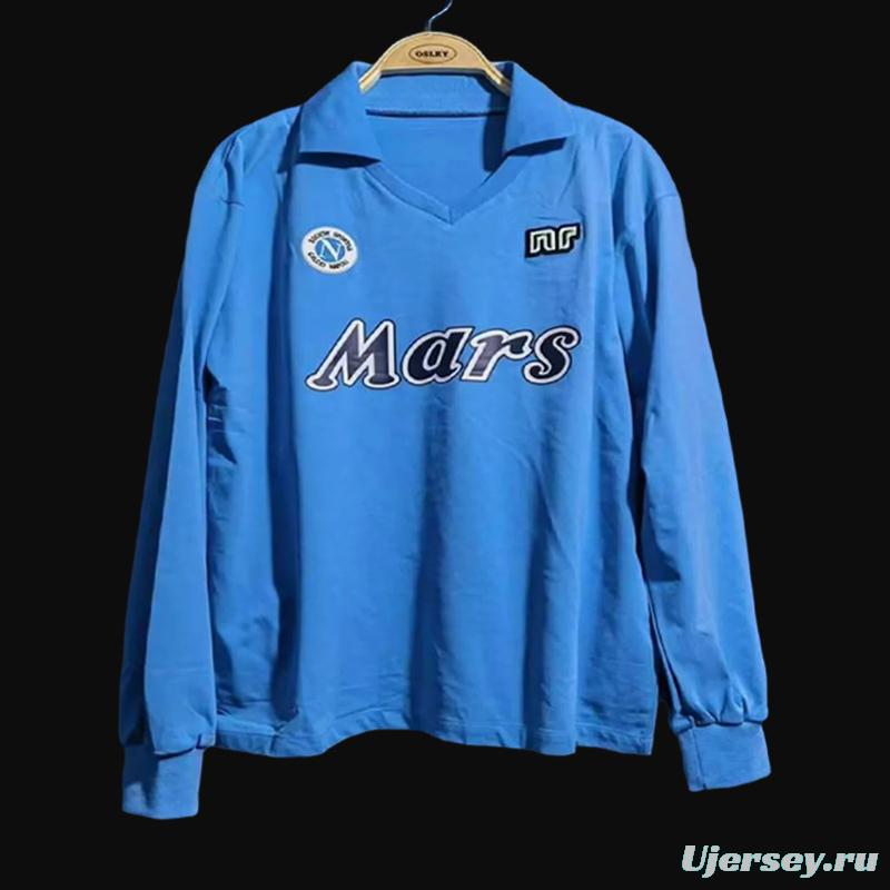 Retro 89/90 SSC Napoli Home Long SLeeve Jersey