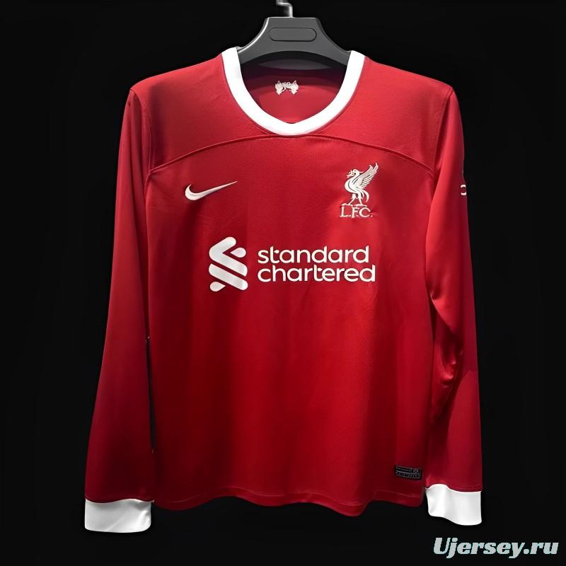 23/24 Liverpool Home Long Sleeve Jersey