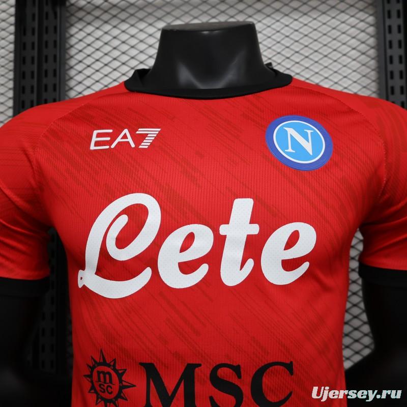 Player Version SSC Napoli Face Game Pierluigi Gollini Goalkeeper Jersey