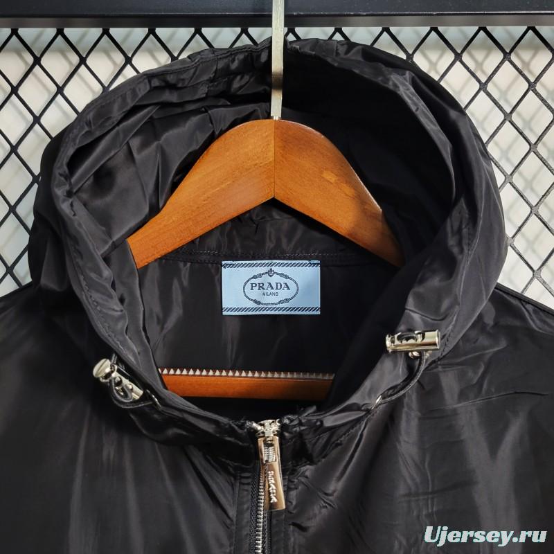 2023 PRADA Black Windbreaker