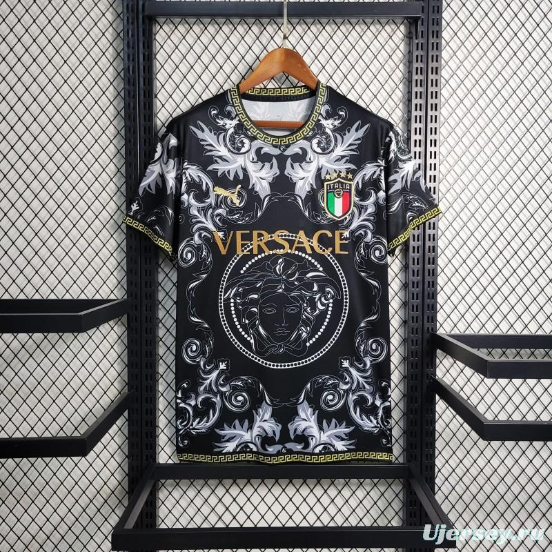 2023  Italy x Versace Special Edition Black Jersey