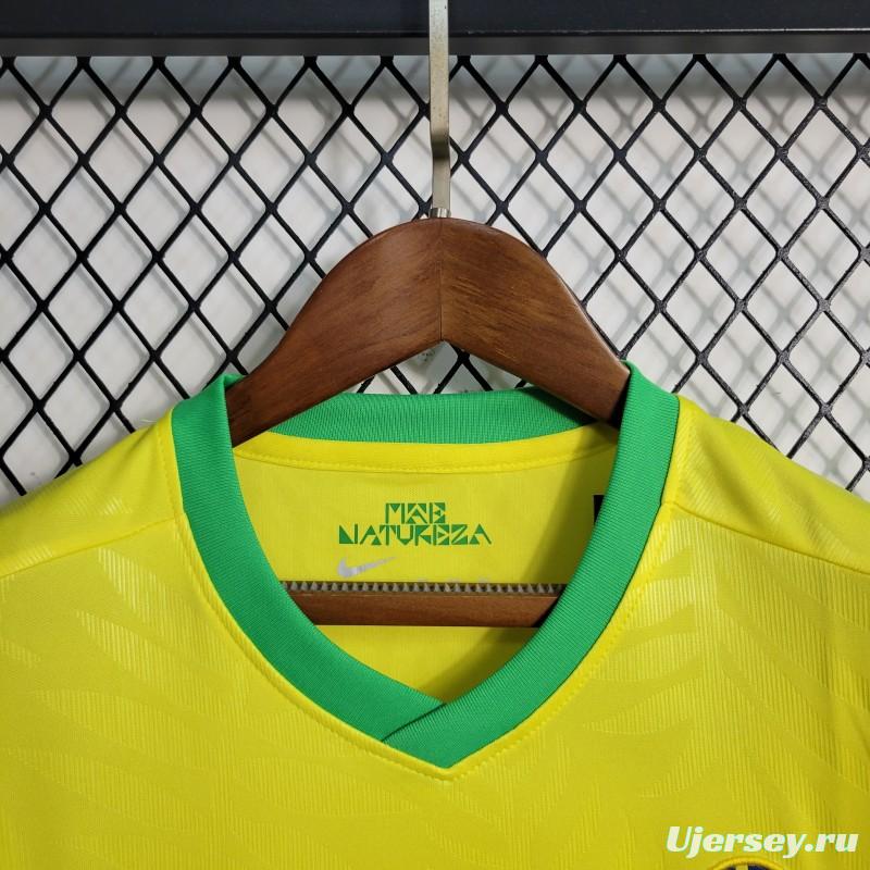 23-24 Kids Brazil Home Jersey Size 16-28