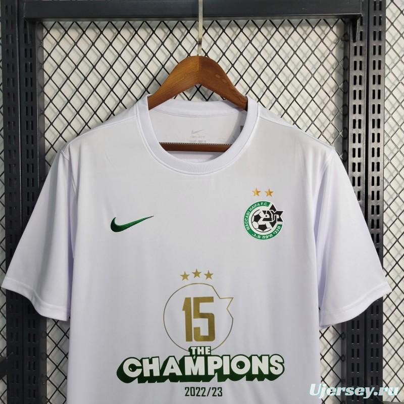 23-24 Maccabi Haifa White Champion Jersey