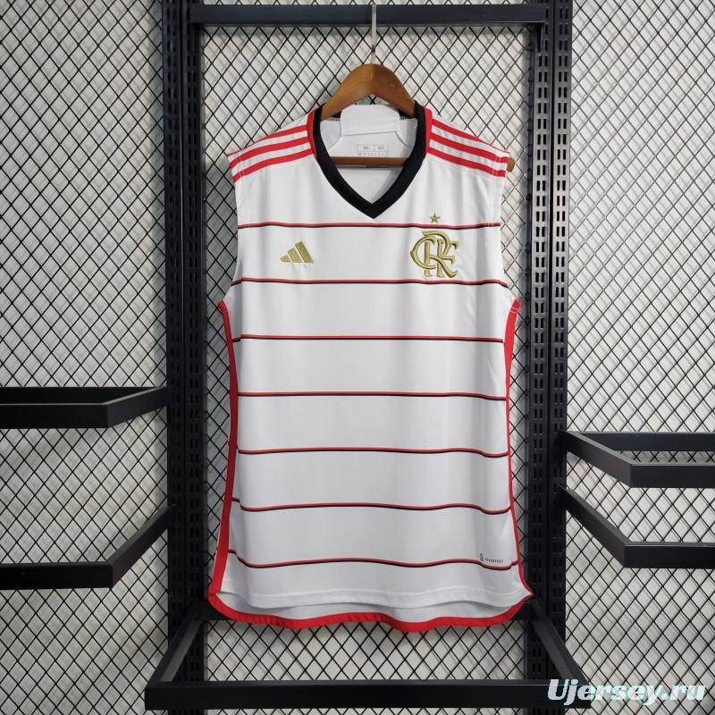 23-24 Flamengo White Away Vest Jersey