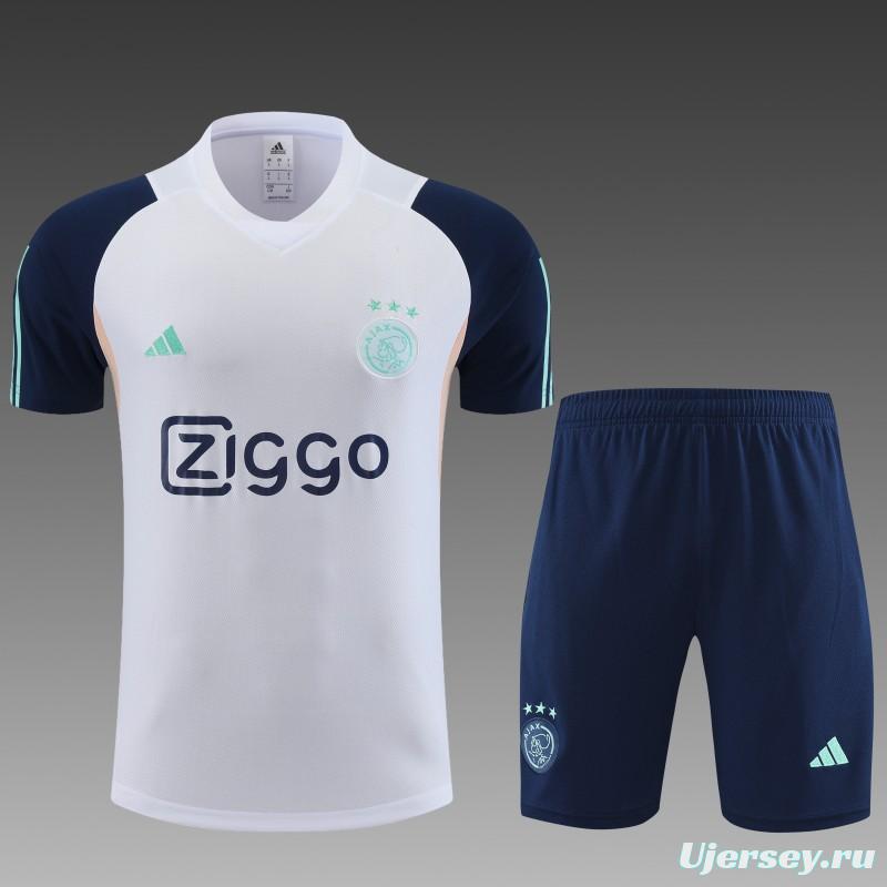 23 24 Ajax White Short Sleeve+Shorts