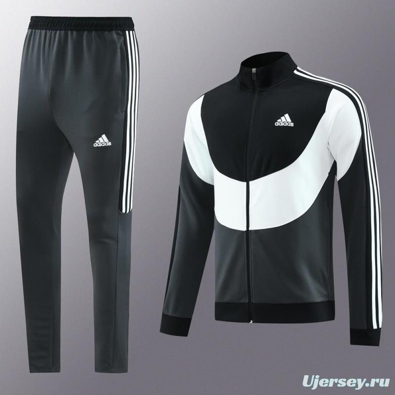 23/24 Adidas Black/White Full Zipper +Pants