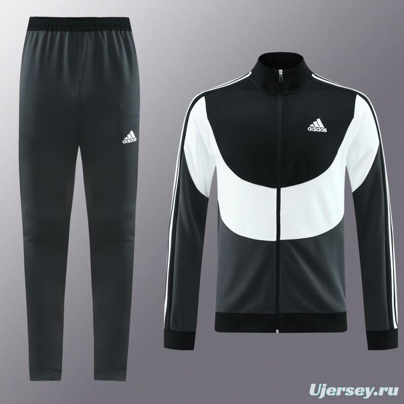 23/24 Adidas Black/White Full Zipper +Pants