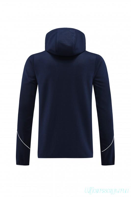 2023 Adidas Navy Hoodie Full Zipper Jacket +Pants