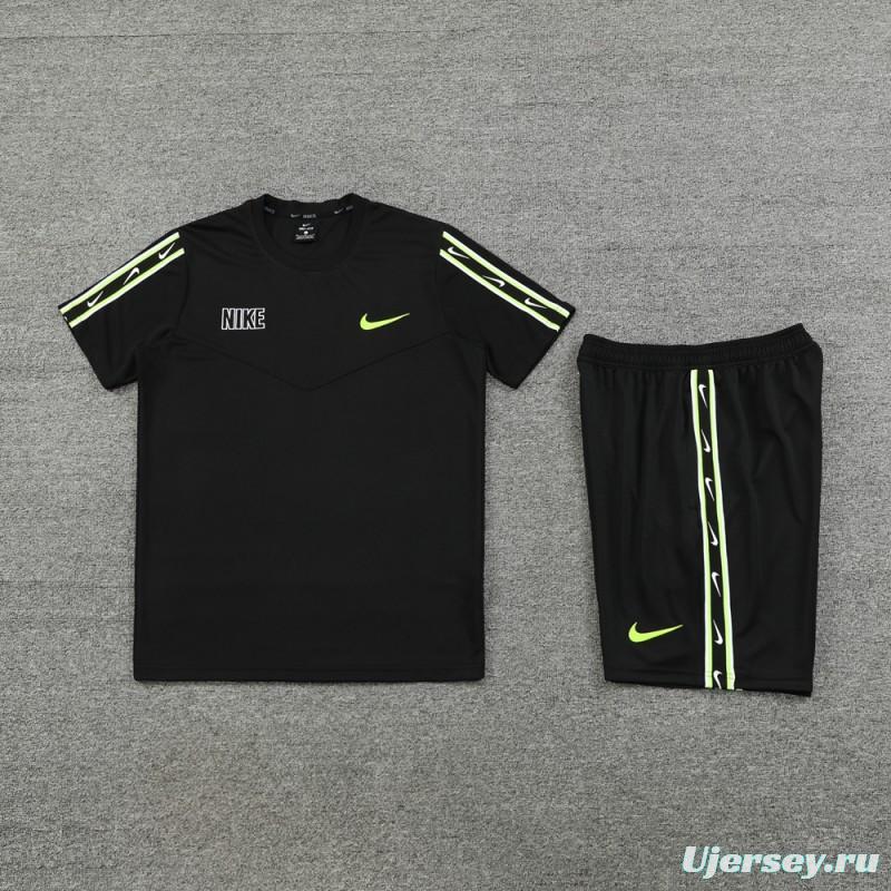 23/24 NIKE Black Short Sleeve Jersey+Pants